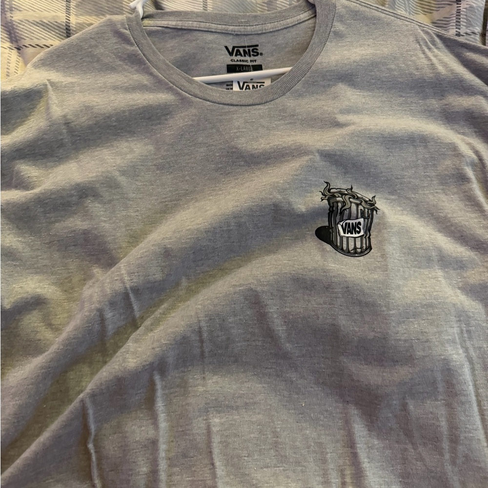 Vans Light Gray Crewneck Tee with Chest Graphic